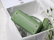 Dior Lady Dior My ABCDIOR Bag Cannage Leather Green M0538 20x16.5x8cm - 5