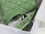 Dior Lady Dior My ABCDIOR Bag Cannage Leather Green M0538 20x16.5x8cm - 4