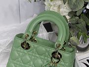 Dior Lady Dior My ABCDIOR Bag Cannage Leather Green M0538 20x16.5x8cm - 3