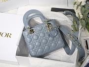 Dior Lady Dior My Aaccdior Bag Cannage Leather Sky Blue M0538 20x16.5x8cm - 1