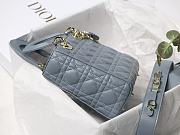 Dior Lady Dior My Aaccdior Bag Cannage Leather Sky Blue M0538 20x16.5x8cm - 4