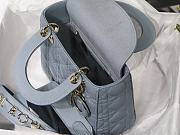 Dior Lady Dior My Aaccdior Bag Cannage Leather Sky Blue M0538 20x16.5x8cm - 3