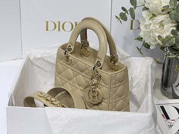 Dior Lady Dior My Aaccdior Bag Cannage Leather Light Beige M0538 20x16.5x8cm