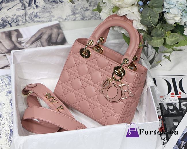 Dior Lady Dior My Aaccdior Bag Cannage Leather Powder Pink M0538 20x16.5x8cm - 1
