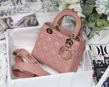 Dior Lady Dior My Aaccdior Bag Cannage Leather Powder Pink M0538 20x16.5x8cm