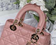 Dior Lady Dior My Aaccdior Bag Cannage Leather Powder Pink M0538 20x16.5x8cm - 2