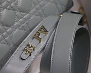 Dior Lady Dior My Aaccdior Bag Cannage Leather Blue Gray M0538 20x16.5x8cm - 6