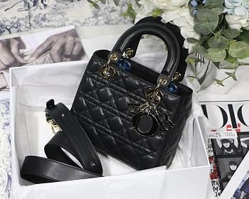 Dior Lady Dior My Aaccdior Bag Cannage Leather Black M0538 20x16.5x8cm