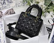 Dior Lady Dior My Aaccdior Bag Cannage Leather Black M0538 20x16.5x8cm - 2