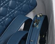 Dior Lady Dior My Aaccdior Bag Cannage Leather Dark Blue M0538 20x16.5x8cm - 6
