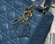 Dior Lady Dior My Aaccdior Bag Cannage Leather Dark Blue M0538 20x16.5x8cm - 4