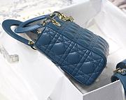 Dior Lady Dior My Aaccdior Bag Cannage Leather Dark Blue M0538 20x16.5x8cm - 2
