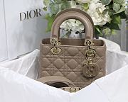 Dior Lady Dior My Aaccdior Bag Cannage Leather Dark Beige M0538 20x16.5x8cm - 6
