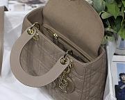 Dior Lady Dior My Aaccdior Bag Cannage Leather Dark Beige M0538 20x16.5x8cm - 5