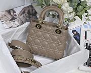 Dior Lady Dior My Aaccdior Bag Cannage Leather Dark Beige M0538 20x16.5x8cm - 4