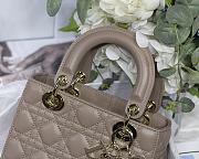 Dior Lady Dior My Aaccdior Bag Cannage Leather Dark Beige M0538 20x16.5x8cm - 3