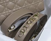 Dior Lady Dior My Aaccdior Bag Cannage Leather Dark Beige M0538 20x16.5x8cm - 2