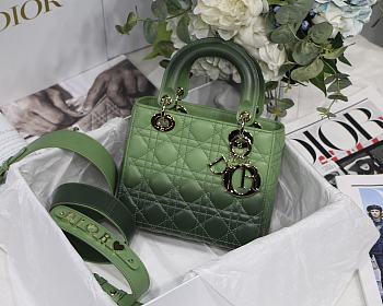 Dior Lady Dior MyABC Cannage Leather Gradient Green M0538 20cm