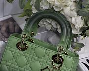 Dior Lady Dior MyABC Cannage Leather Gradient Green M0538 20cm - 4
