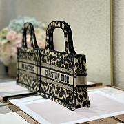 Dior Mini Book Tote Mizza Embroidery Beige S5475 23x17x7cm - 5