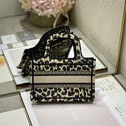 Dior Mini Book Tote Mizza Embroidery Beige S5475 23x17x7cm - 4