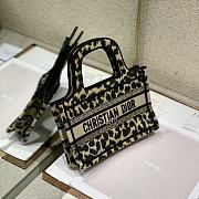 Dior Mini Book Tote Mizza Embroidery Beige S5475 23x17x7cm - 3