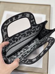 Dior Mini Book Tote Mizza Embroidery Black S5475 23x17x7cm - 5