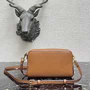 Dior Mini Saddle Shoulder Strap Pouch Leather Brown S5671 10.5x5cm - 3