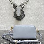 Dior Mini Saddle Shoulder Strap Pouch Leather Sky Blue S5671 10.5x5cm - 3