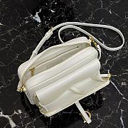 Dior Mini Saddle Shoulder Strap Pouch Leather White S5671 10.5x5cm - 5
