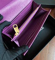DolceGabbana Mini Phone Bag With Chain Grained Leather Purple 19x11x3.5cm  - 3
