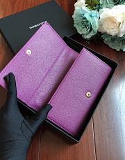 DolceGabbana Mini Phone Bag With Chain Grained Leather Purple 19x11x3.5cm  - 2