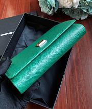 DolceGabbana Mini Phone Bag With Chain Grained Leather Teal Green 19x11x3.5cm  - 5