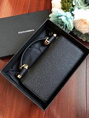 DolceGabbana Mini Phone Bag With Chain Grained Leather Black 19x11x3.5cm  - 5