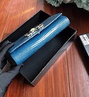 DolceGabbana Mini Phone Bag With Chain Crocodile Leather Blue 19x11x3.5cm - 6