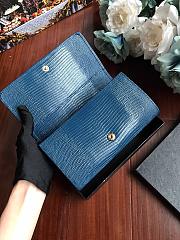 DolceGabbana Mini Phone Bag With Chain Crocodile Leather Blue 19x11x3.5cm - 2