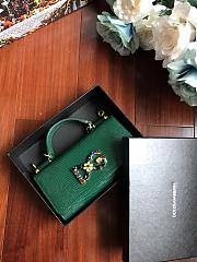 DolceGabbana Mini Phone Bag With Chain Crocodile Leather Green 19x11x3.5cm - 1