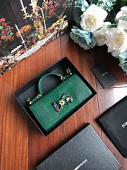 DolceGabbana Mini Phone Bag With Chain Crocodile Leather Green 19x11x3.5cm - 4
