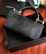 DolceGabbana Mini Phone Bag With Chain Crocodile Leather Black 19x11x3.5cm - 4