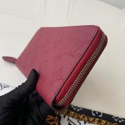 Louis Vuitton Zippy Wallet Mahina Leather Burgundy M61867 19cm  - 6