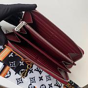 Louis Vuitton Zippy Wallet Mahina Leather Burgundy M61867 19cm  - 5