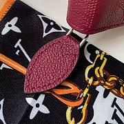 Louis Vuitton Zippy Wallet Mahina Leather Burgundy M61867 19cm  - 2