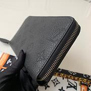 Louis Vuitton Zippy Wallet Mahina Leather Black M61867 19cm  - 6