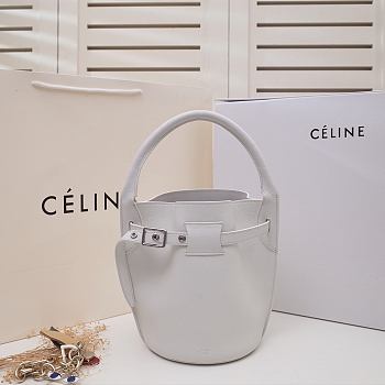 Celine Big Bag Nano Bucket Smooth Leather White 187243 21x15x15cm