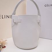 Celine Big Bag Nano Bucket Smooth Leather White 187243 21x15x15cm - 4
