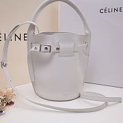 Celine Big Bag Nano Bucket Smooth Leather White 187243 21x15x15cm - 2