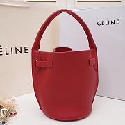Celine Big Bag Nano Bucket Smooth Leather Red 187243 21x15x15cm - 4