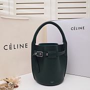 Celine Big Bag Nano Bucket Smooth Leather Dark Green 187243 21x15x15cm - 4