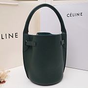 Celine Big Bag Nano Bucket Smooth Leather Dark Green 187243 21x15x15cm - 2
