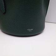 Celine Big Bag Nano Bucket Smooth Leather Dark Green 187243 21x15x15cm - 5